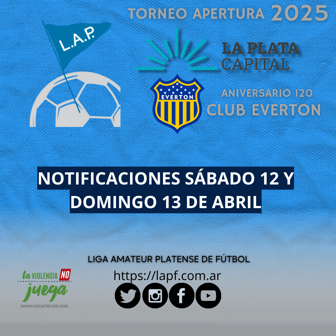 #ReProgramación NOTIFICACIONES DEL SÁBADO 12 Y DOMINGO 13 DE ABRIL