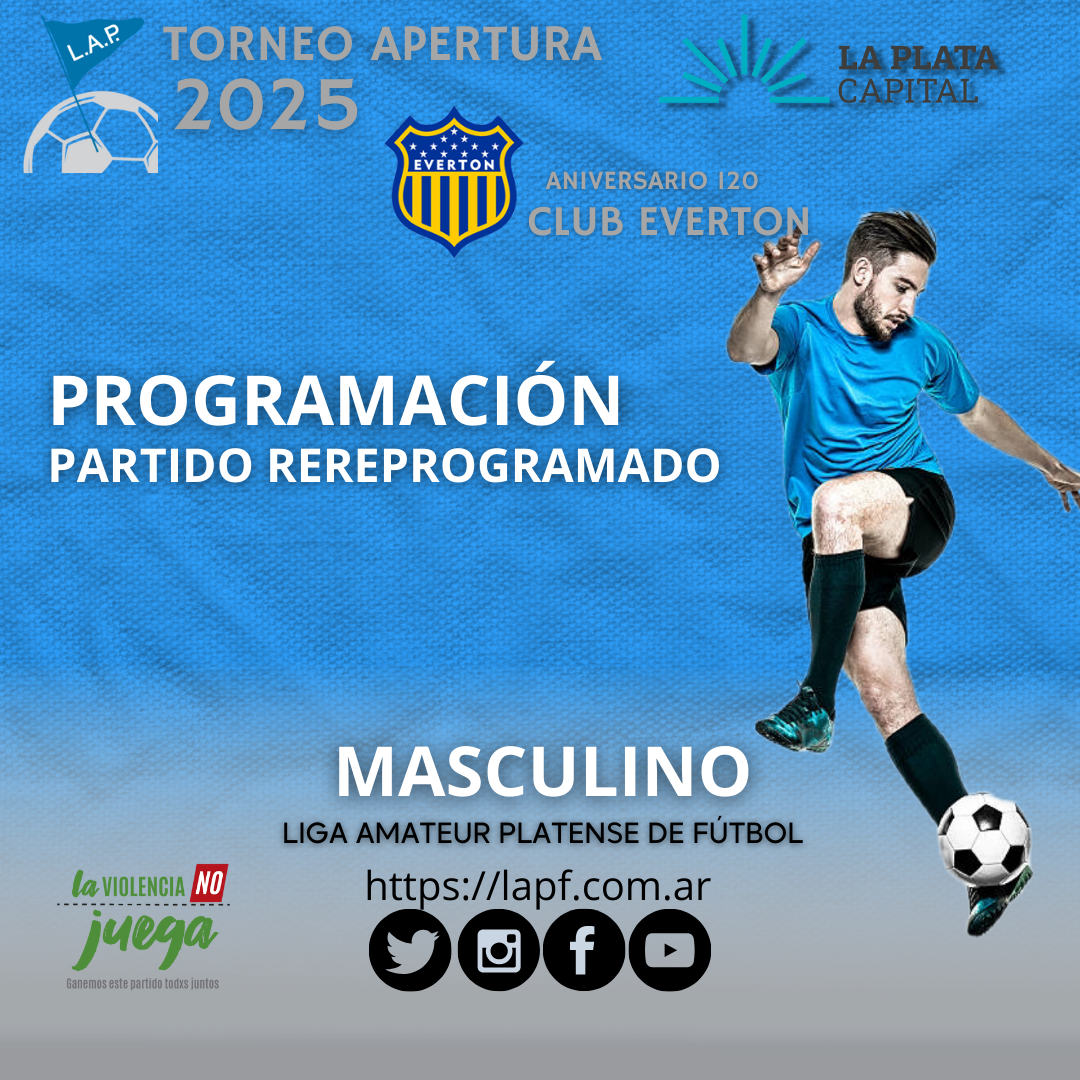 PROGRAMACIÓN PARTIDO REREPROGRAMADO