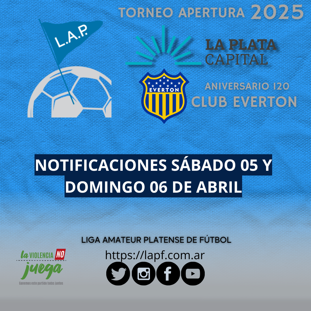 #ReProgramación NOTIFICACIONES SÁBADO 5 Y DOMINGO 6 DE ABRIL