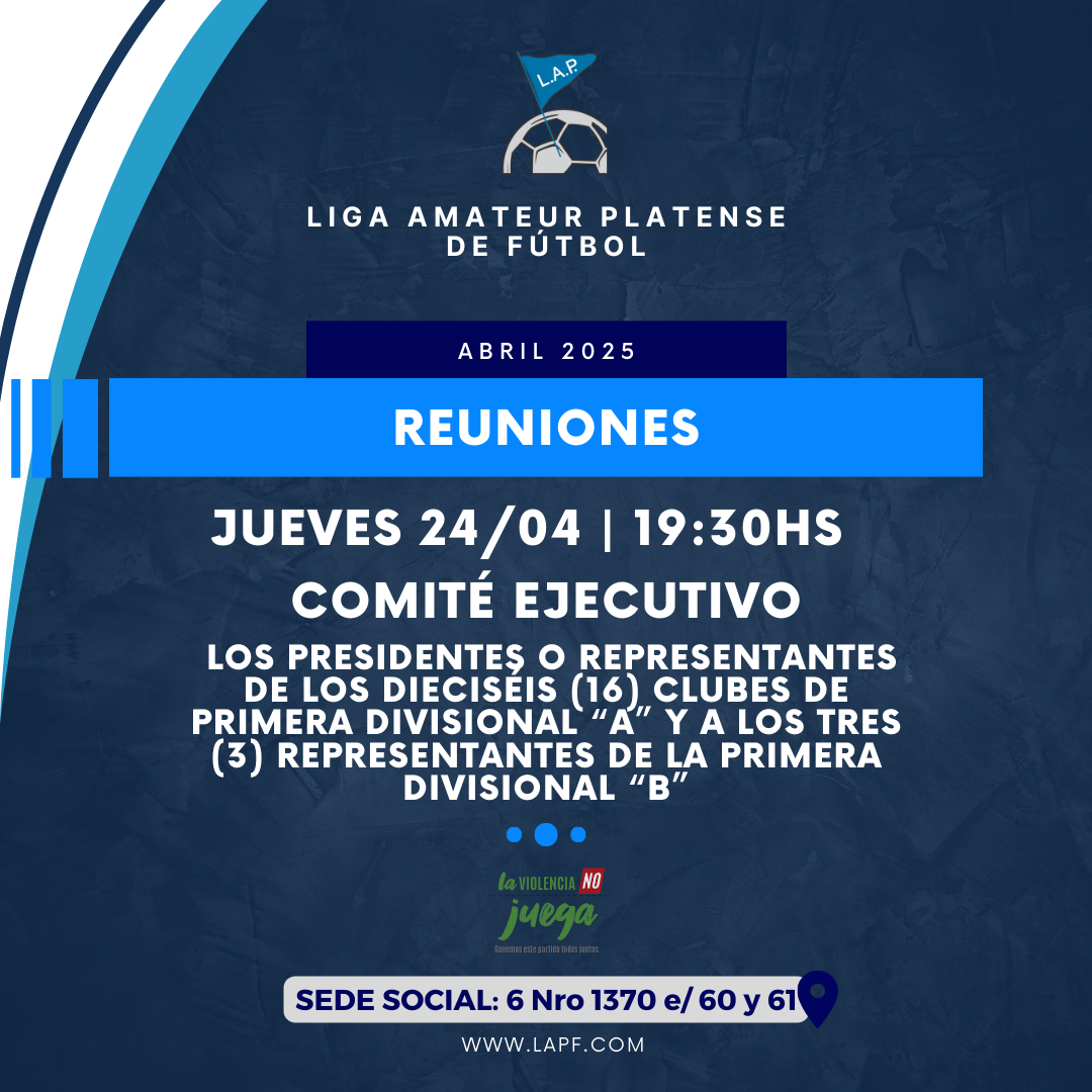 CONVOCATORIA COMITÉ EJECUTIVO - ABRIL 2025