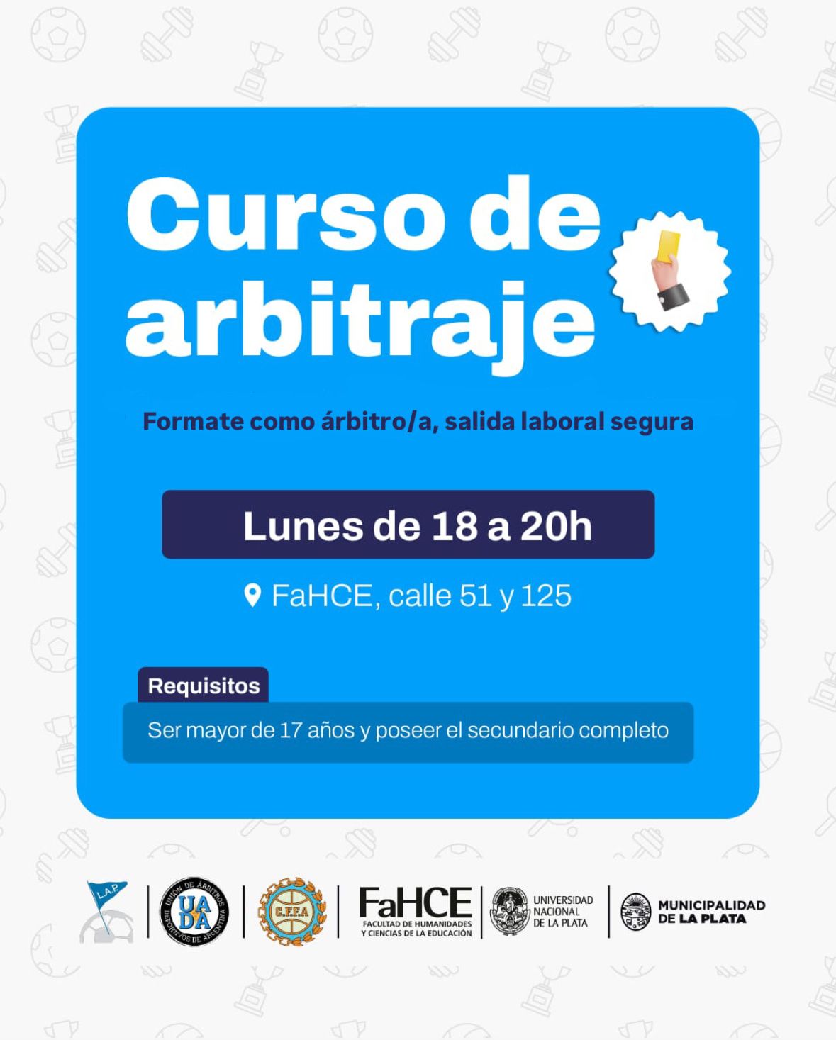 COMUNICADO OFICIAL: PRESENTACIÓN CURSO DE ARBITRAJE