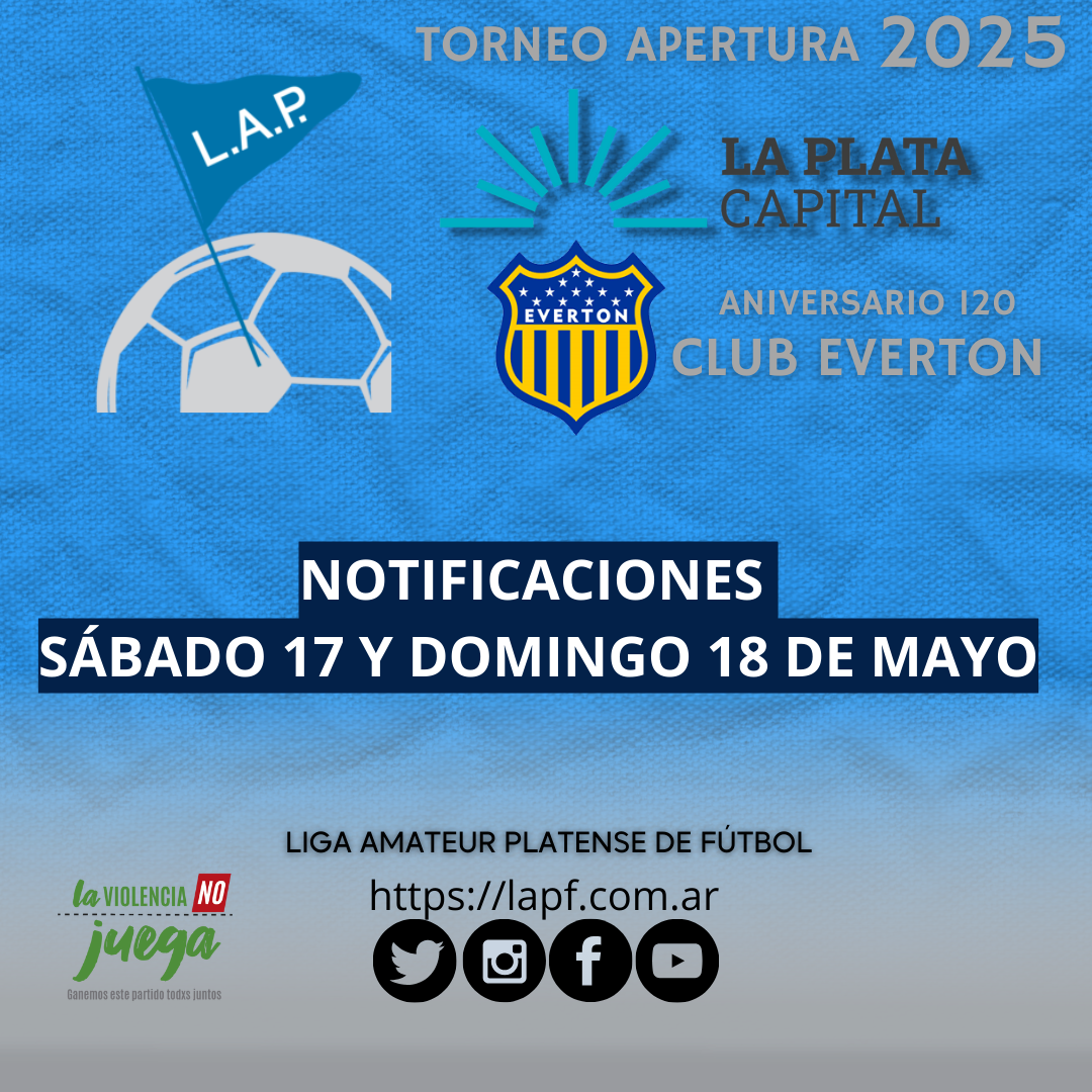 #ReProgramación NOTIFICACIONES DEL SÁBADO 17 Y DOMINGO 18 DE MAYO