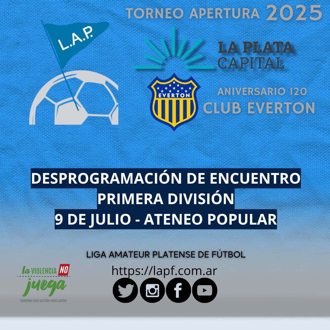 SUSPENSIÓN DE ENCUENTRO PRIMERA DIVISIÓN 9 DE JULIO Y ATENEO POPULAR