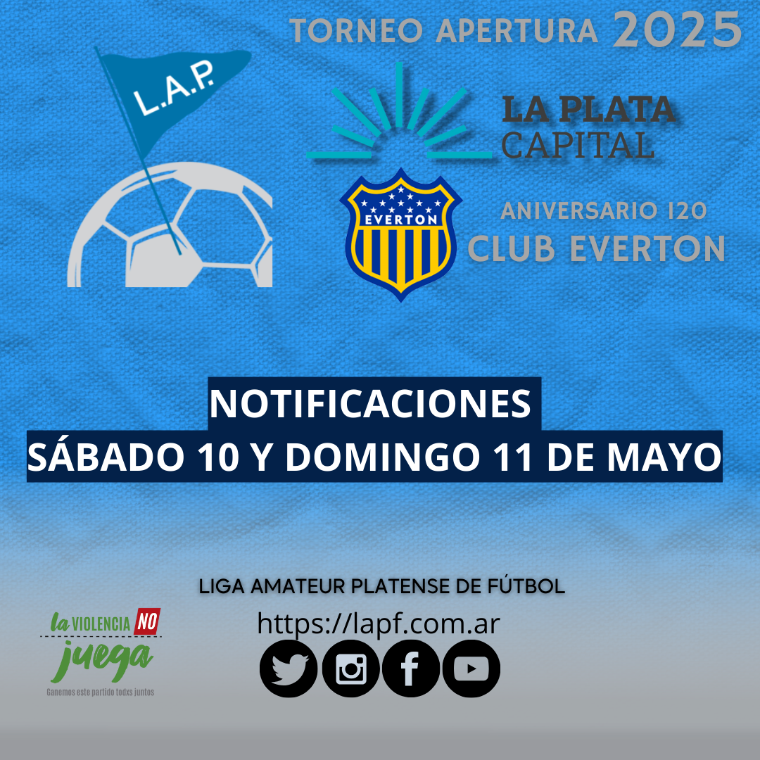 #ReProgramación NOTIFICACIONES SÁBADO 10 Y DOMINGO 11 DE MAYO