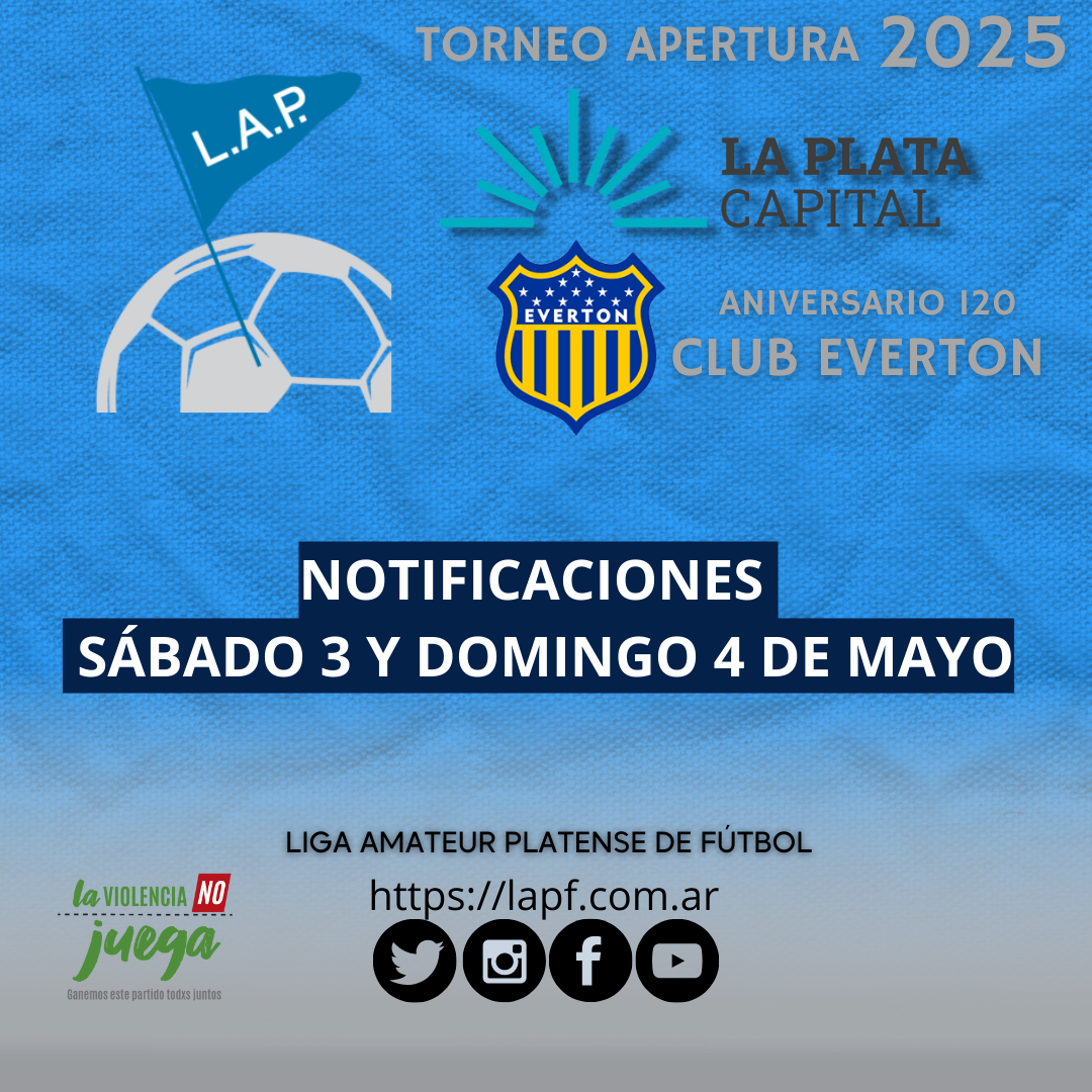 #ReProgramación NOTIFICACIONES DEL SÁBADO 3 Y DOMINGO 4 DE MAYO