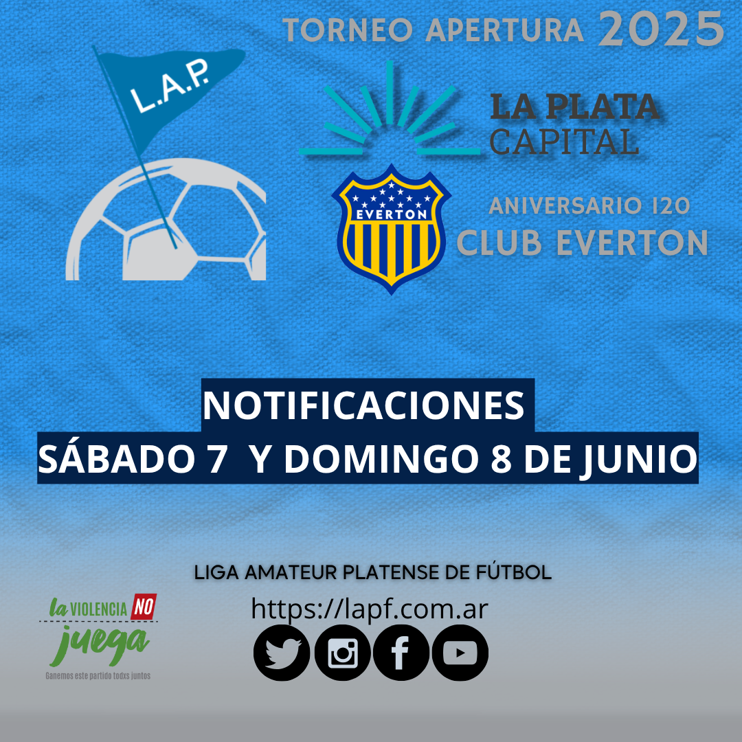 #ReProgramación NOTIFICACIONES DEL SÁBADO 7 Y DOMINGO 8 DE JUNIO