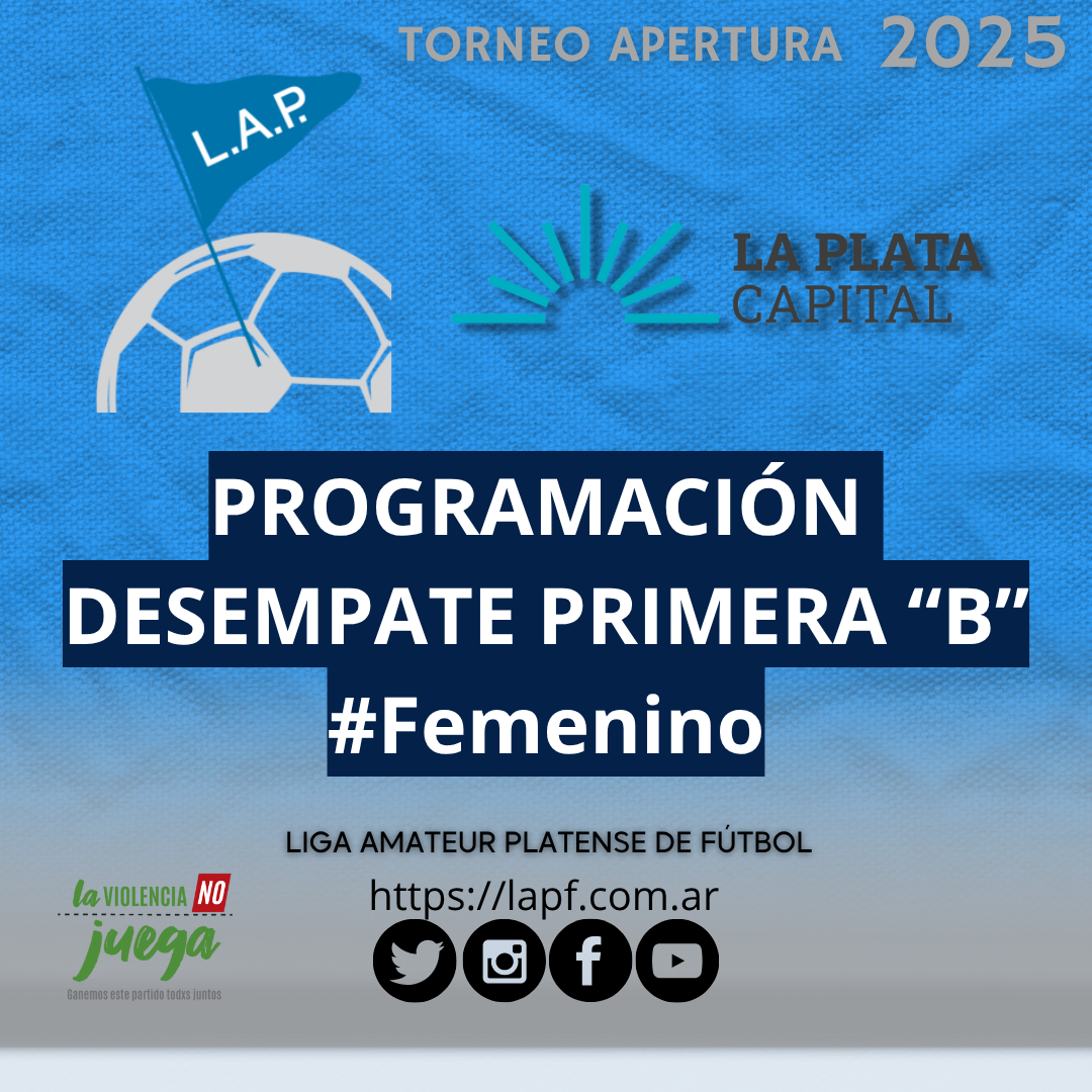 PROGRAMACIÓN DESEMPATE PRIMERA "B"
