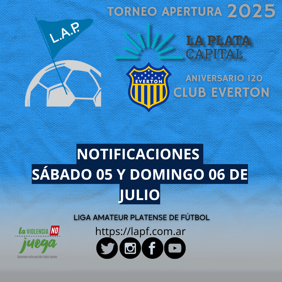 #ReProgramación NOTIFICACIONES SÁBADO 5 Y DOMINGO 6 DE JULIO