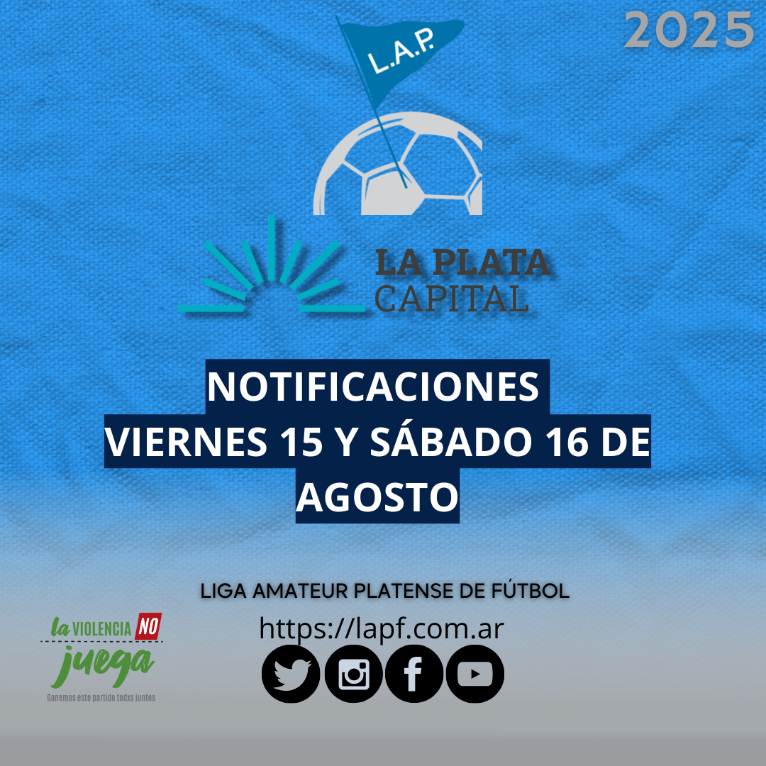 #ReProgramación NOTIFICACIONES DEL VIERNES 15 Y SÁBADO 16 DE AGOSTO