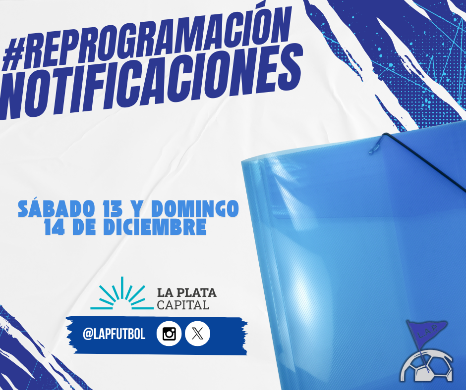 #ReProgramación NOTIFICACIONES DEL SÁBADO 13 Y DOMINGO 14 DE DICIEMBRE