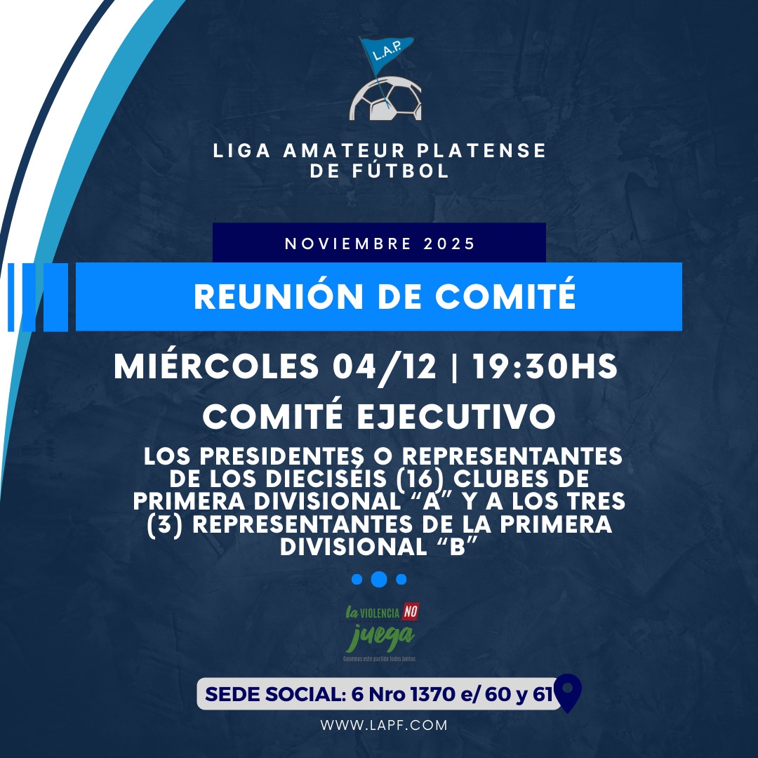 CONVOCATORIA COMITÉ EJECUTIVO – NOVIEMBRE 2025