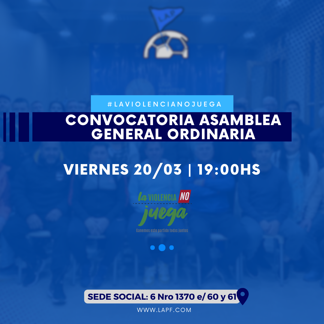 #Institucional | CONVOCATORIA ASAMBLEA GENERAL ORDINARIA