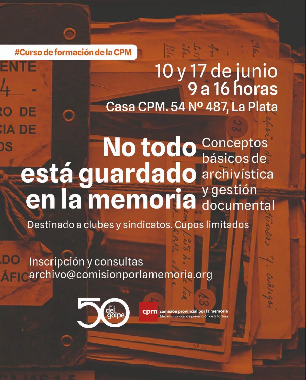 #Institucional CURSO DE FORMACIÓN EN ARCHIVÍSTICA Y GESTIÓN DOCUMENTAL