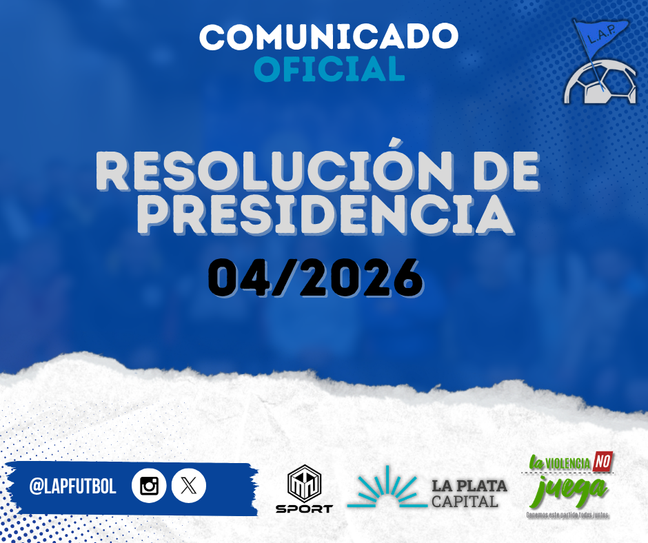 RESOLUCIÓN DE PRESIDENCIA  N°04/2026 - INHABILITACIÓN A DT
