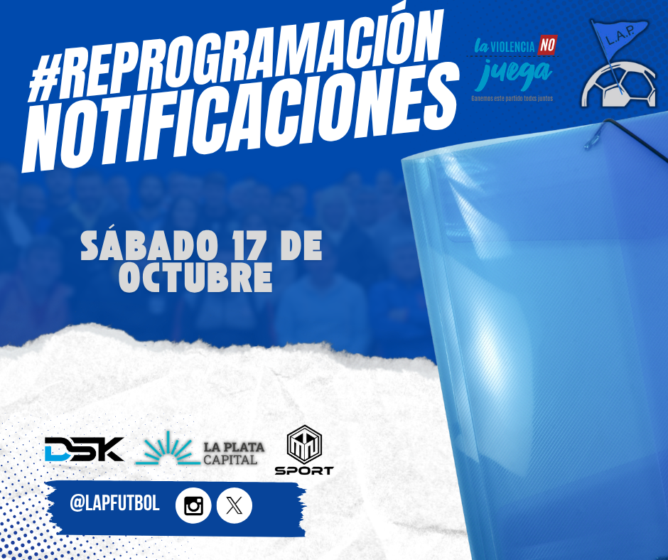#ReProgramación NOTIFICACIONES DEL SÁBADO 17 DE OCTUBRE