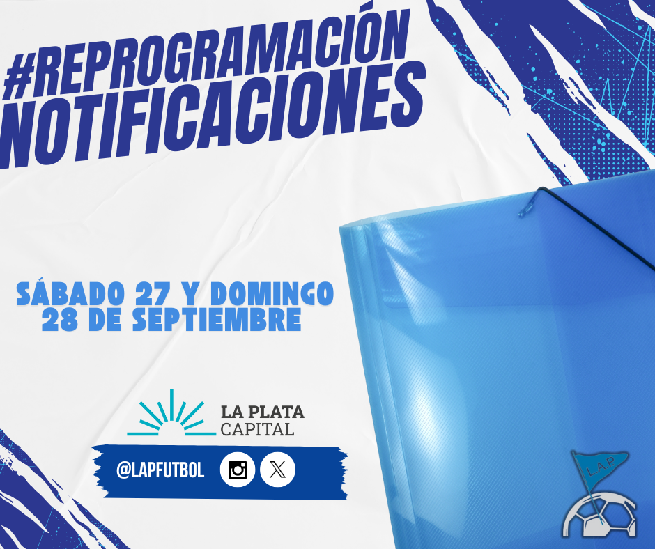 #ReProgramación NOTIFICACIONES DEL SÁBADO 27 Y DOMINGO 28 DE SEPTIEMBRE
