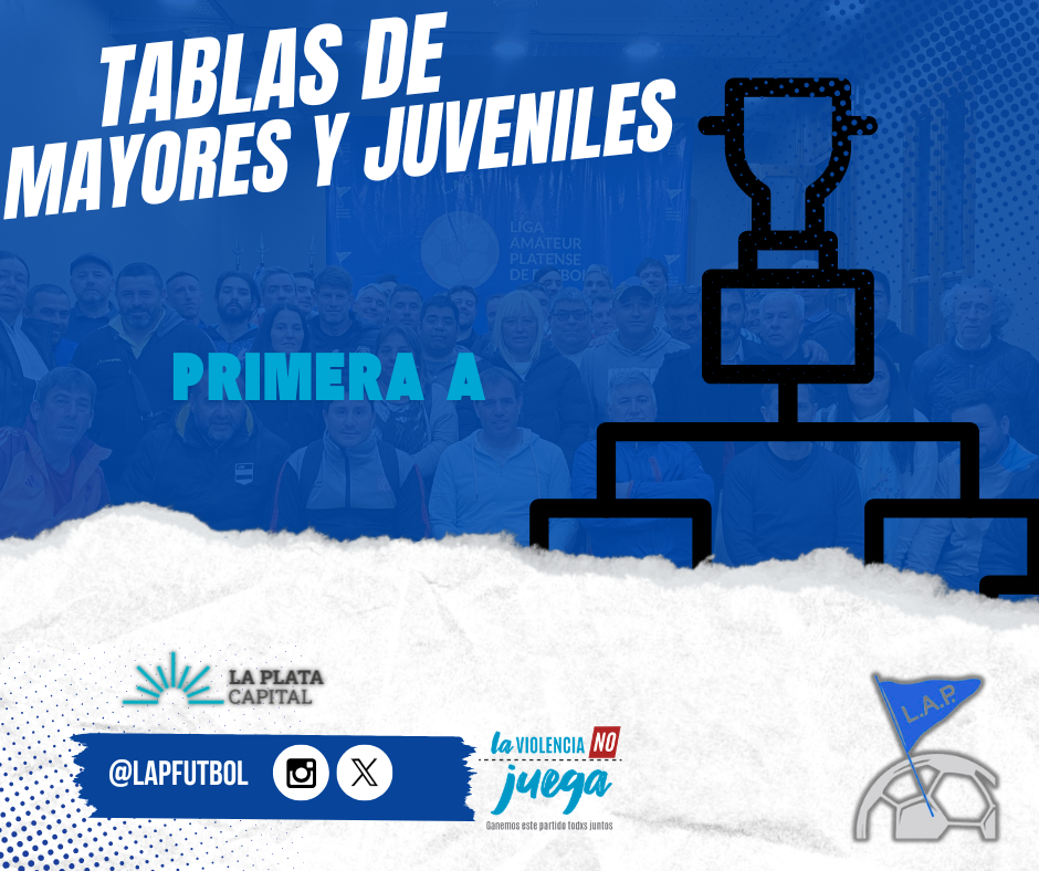 TABLAS MAYORES Y JUVENILES – PRIMERA A #Masculino